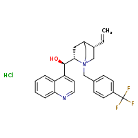 (2S,5S)-5-ethenyl-2-[(R)-hydroxy(quinolin-4-yl)methyl]-1-{[4-(trifluoromethyl)phenyl]methyl}-1-azabicyclo[2.2.2]octan-1-ium hydrochloride