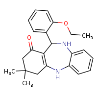 10-(2-ethoxyphenyl)-14,14-dimethyl-2,9-diazatricyclo[9.4.0.0³,?]pentadeca-1(11),3,5,7-tetraen-12-one