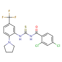 1-(2,4-dichlorobenzoyl)-3-[2-(pyrrolidin-1-yl)-5-(trifluoromethyl)phenyl]thiourea