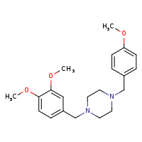 1-[(3,4-dimethoxyphenyl)methyl]-4-[(4-methoxyphenyl)methyl]piperazine