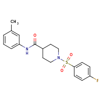 1-(4-fluorobenzenesulfonyl)-N-(3-methylphenyl)piperidine-4-carboxamide