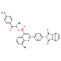 1-(4-methylphenyl)-1-oxopropan-2-yl 2-(4-{3,5-dioxo-4-azatricyclo[5.2.1.0²,?]dec-8-en-4-yl}phenyl)-8-methylquinoline-4-carboxylate