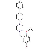 1-[(5-bromo-2-methoxyphenyl)methyl]-4-(4-phenylcyclohexyl)piperazine