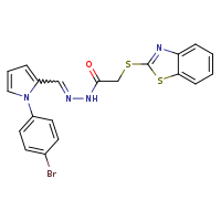 2-(1,3-benzothiazol-2-ylsulfanyl)-N'-[(E)-[1-(4-bromophenyl)pyrrol-2-yl]methylidene]acetohydrazide