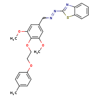 2-[2-({3,5-dimethoxy-4-[2-(4-methylphenoxy)ethoxy]phenyl}methyl)diazen-1-yl]-1,3-benzothiazole