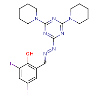 2-({2-[4,6-bis(piperidin-1-yl)-1,3,5-triazin-2-yl]diazen-1-yl}methyl)-4,6-diiodophenol
