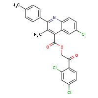 2-(2,4-dichlorophenyl)-2-oxoethyl 6-chloro-3-methyl-2-(4-methylphenyl)quinoline-4-carboxylate