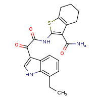 2-[2-(7-ethyl-1H-indol-3-yl)-2-oxoacetamido]-4,5,6,7-tetrahydro-1-benzothiophene-3-carboxamide