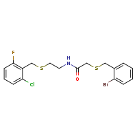 2-{[(2-bromophenyl)methyl]sulfanyl}-N-(2-{[(2-chloro-6-fluorophenyl)methyl]sulfanyl}ethyl)acetamide