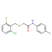 2-{[(2-chloro-6-fluorophenyl)methyl]sulfanyl}-N-(4-iodophenyl)acetamide