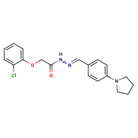 2-(2-chlorophenoxy)-N'-[(E)-[4-(pyrrolidin-1-yl)phenyl]methylidene]acetohydrazide