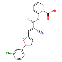 2-[(2E)-3-[5-(3-chlorophenyl)furan-2-yl]-2-cyanoprop-2-enamido]benzoic acid