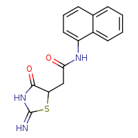 2-(2-imino-4-oxo-1,3-thiazolidin-5-yl)-N-(naphthalen-1-yl)acetamide