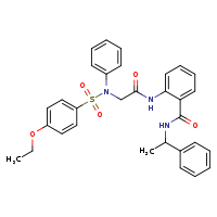 2-[2-(N-phenyl-4-ethoxybenzenesulfonamido)acetamido]-N-(1-phenylethyl)benzamide