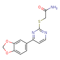 2-{[4-(2H-1,3-benzodioxol-5-yl)pyrimidin-2-yl]sulfanyl}acetamide