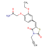 2-(4-{[(5Z)-2,4-dioxo-3-(prop-2-yn-1-yl)-1,3-thiazolidin-5-ylidene]methyl}-2-ethoxyphenoxy)acetamide