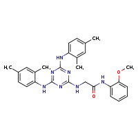 2-({4,6-bis[(2,4-dimethylphenyl)amino]-1,3,5-triazin-2-yl}amino)-N-(2-methoxyphenyl)acetamide