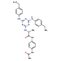2-({4,6-bis[(4-ethylphenyl)amino]-1,3,5-triazin-2-yl}amino)-N-(4-acetamidophenyl)propanamide