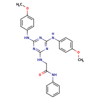 2-({4,6-bis[(4-methoxyphenyl)amino]-1,3,5-triazin-2-yl}amino)-N-phenylacetamide