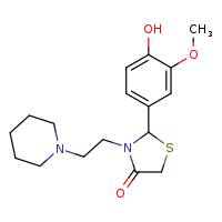 2-(4-hydroxy-3-methoxyphenyl)-3-[2-(piperidin-1-yl)ethyl]-1,3-thiazolidin-4-one