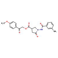 2-(4-methoxyphenyl)-2-oxoethyl 1-(3-methylbenzamido)-5-oxopyrrolidine-3-carboxylate