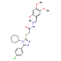 2-{[5-(4-chlorophenyl)-4-cyclohexyl-1,2,4-triazol-3-yl]sulfanyl}-N'-[(E)-(2,4,5-trimethoxyphenyl)methylidene]acetohydrazide