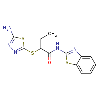 2-[(5-amino-1,3,4-thiadiazol-2-yl)sulfanyl]-N-(1,3-benzothiazol-2-yl)butanamide
