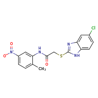 2-[(5-chloro-1H-1,3-benzodiazol-2-yl)sulfanyl]-N-(2-methyl-5-nitrophenyl)acetamide