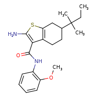 2-amino-N-(2-methoxyphenyl)-6-(2-methylbutan-2-yl)-4,5,6,7-tetrahydro-1-benzothiophene-3-carboxamide