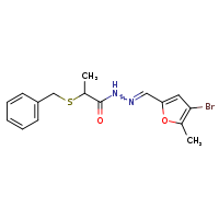 2-(benzylsulfanyl)-N'-[(E)-(4-bromo-5-methylfuran-2-yl)methylidene]propanehydrazide