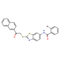2-bromo-N-(2-{[2-(naphthalen-2-yl)-2-oxoethyl]sulfanyl}-1,3-benzothiazol-6-yl)benzamide