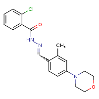 2-chloro-N'-[(E)-[2-methyl-4-(morpholin-4-yl)phenyl]methylidene]benzohydrazide
