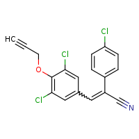 (2E)-2-(4-chlorophenyl)-3-[3,5-dichloro-4-(prop-2-yn-1-yloxy)phenyl]prop-2-enenitrile