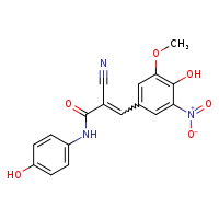 (2E)-2-cyano-3-(4-hydroxy-3-methoxy-5-nitrophenyl)-N-(4-hydroxyphenyl)prop-2-enamide