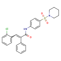 (2E)-3-(2-chlorophenyl)-2-phenyl-N-[4-(piperidine-1-sulfonyl)phenyl]prop-2-enamide