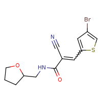 (2E)-3-(4-bromothiophen-2-yl)-2-cyano-N-(oxolan-2-ylmethyl)prop-2-enamide