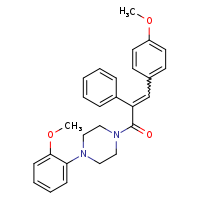 (2E)-3-(4-methoxyphenyl)-1-[4-(2-methoxyphenyl)piperazin-1-yl]-2-phenylprop-2-en-1-one
