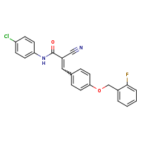(2E)-N-(4-chlorophenyl)-2-cyano-3-{4-[(2-fluorophenyl)methoxy]phenyl}prop-2-enamide