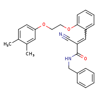 (2E)-N-benzyl-2-cyano-3-{2-[2-(3,4-dimethylphenoxy)ethoxy]phenyl}prop-2-enamide