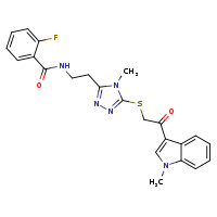 2-fluoro-N-[2-(4-methyl-5-{[2-(1-methyl-1H-indol-3-yl)-2-oxoethyl]sulfanyl}-4H-1,2,4-triazol-3-yl)ethyl]benzamide