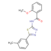 2-methoxy-N-[5-(3-methylphenyl)-1,3,4-thiadiazol-2-yl]benzamide