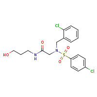 2-{N-[(2-chlorophenyl)methyl]-4-chlorobenzenesulfonamido}-N-(3-hydroxypropyl)acetamide