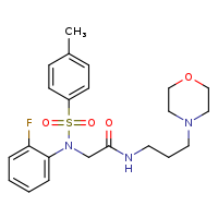 2-[N-(2-fluorophenyl)-4-methylbenzenesulfonamido]-N-[3-(morpholin-4-yl)propyl]acetamide