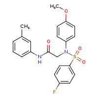2-[N-(4-methoxyphenyl)-4-fluorobenzenesulfonamido]-N-(3-methylphenyl)acetamide