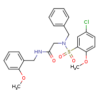 2-(N-benzyl-5-chloro-2-methoxybenzenesulfonamido)-N-[(2-methoxyphenyl)methyl]acetamide