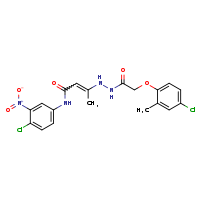 3-[2-(4-chloro-2-methylphenoxy)acetohydrazido]-N-(4-chloro-3-nitrophenyl)but-2-enamide