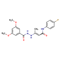 3-[(3,5-dimethoxyphenyl)formohydrazido]-N-(4-fluorophenyl)but-2-enamide