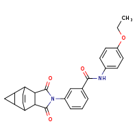 3-{3,5-dioxo-4-azatetracyclo[5.3.2.0²,?.0?,¹?]dodec-11-en-4-yl}-N-(4-ethoxyphenyl)benzamide