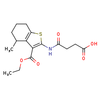 3-{[3-(ethoxycarbonyl)-4-methyl-4,5,6,7-tetrahydro-1-benzothiophen-2-yl]carbamoyl}propanoic acid
