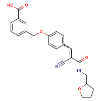 3-{4-[(1E)-2-cyano-2-[(oxolan-2-ylmethyl)carbamoyl]eth-1-en-1-yl]phenoxymethyl}benzoic acid